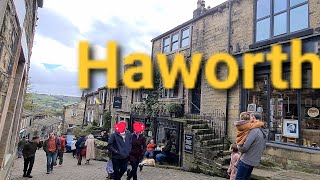 Walking around Haworth an old English Village where Bronte Sisters had lived [upl. by Perl]