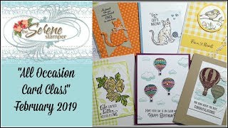 All Occasion Card Class  Three Stamp Sets Six Cards [upl. by Enilreug915]