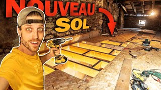 REFAIRE un PLANCHER OSB en 4 ÉTAPES avec STRUCTURE BOIS  EP13 Rénovation totale vieille maison [upl. by Eldoree187]