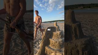 I Pulled The Meanest Sandcastle Prank On These Kids🏰😈shorts [upl. by Ethelred]