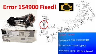 Mercedes 350 BlueTec diesel error Y85 154900 EGR check engine [upl. by Ttnerb568]