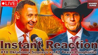 OU Football Instant Reaction to the Red River Rivalry  18 Oklahoma Sooners and 1 Texas Longhorns [upl. by Anire]