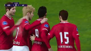 Heracles Almelo vs AZ Alkmaar PES 2021 GAMEPLAY ERD [upl. by Anivahs]