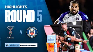 Harlequins v Bath  HIGHLIGHTS  Late Drama at the Stoop  Gallagher Premiership 202425 [upl. by Zug36]