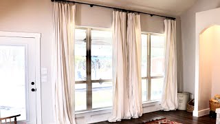 Drop Cloth Curtains for BIG Windows 🧺 [upl. by Nam]