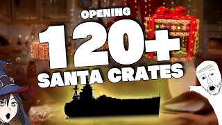 Opening 120 Santa Containers in World of Warships 2023 [upl. by Corrie]