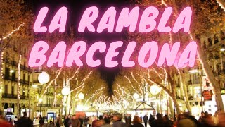 La Rambla  Most Famous Street in Barcelona  Spain 🇪🇸 [upl. by Joann]