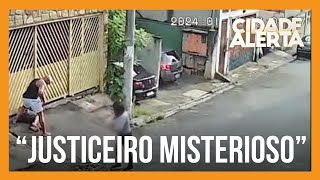 quotJusticeiro misteriosoquot homem que salvou exsogra de ataque do exmarido fala pela primeira vez [upl. by Adnoral]