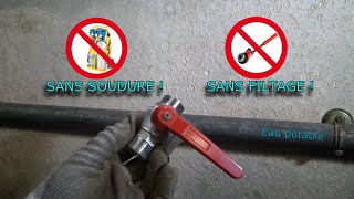 Comment poser une vanne sur un tube acier sans soudure ni filetage  Raccord Gebo [upl. by Ajani267]