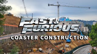 TOWER CRANE for NEW Fast amp Furious Coaster at Universal Studios Hollywood  USH Vlog 4  122623 [upl. by Veejar]