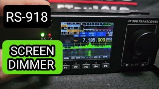 RS918 TRANSCEIVER  SCREEN BRIGHTNESS ADJUST amp MORE [upl. by Laddy]