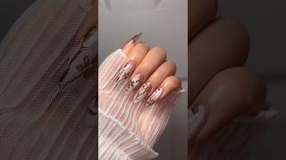 cateye amp chrome flowers nails 🌸✨ cateyenails nailart nailvideos chromenailart [upl. by Ayifas]