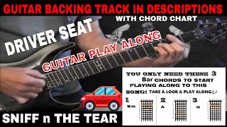 DRIVERS SEAT by Sniff n The Tears Guitar play along Backing Track WVocals Rhythm 440 Tuning [upl. by Frieda38]