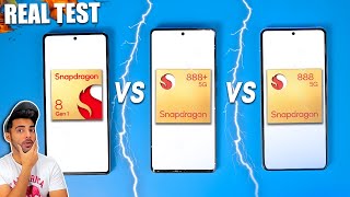 Snapdragon 8 Gen 1 vs Snapdragon 888 vs Snapdragon 888  Real Test [upl. by Fabiola]