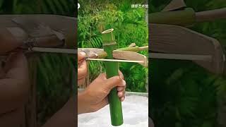 Bamboo Creations with Green Bamboo Slingshots Slingshots Bamboo Diy Bambooart [upl. by Torrey]