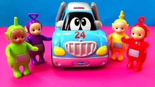 Teletubbies and funny car kids toys [upl. by Goddart]