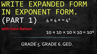 WRITE EXPANDED FORM IN EXPONENT FORM [upl. by Enirahtak]