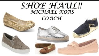 Michael Kors Coach SHOE HAUL 2017  DSW Macys Marshalls [upl. by Rikki850]