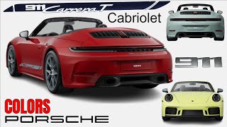 2025 Porsche 911 Carrera T Cabriolet Sport Design Package Colors [upl. by Varick]