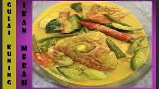 Resepi Ikan Merah Gulai Kuning Versi Kelantan  Masak Lemak Ikan Merah MESTI CUBA [upl. by Samford]