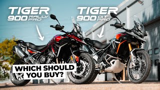 Triumph Tiger 900 Rally Pro VS Tiger 900 GT Pro Which should you buy [upl. by Ahsieyk]