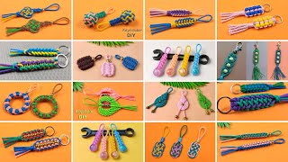 14 Best Super Easy Paracord Lanyard Keychain  How to make a Paracord Key Chain Handmade Tutorial [upl. by Enitsed]