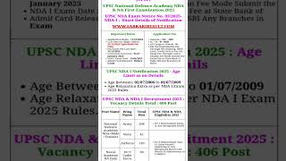 UPSC NDA 1 2025 Online Form [upl. by Enelie]