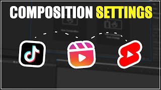 Composition Settings for Tik Tok  IG  Youtube Shorts  After Effects Tutorials [upl. by Reynard]