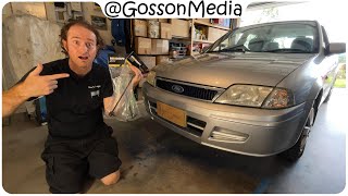 Replacing Sway Bar Links 1998  2002 Ford Laser  Mazda 323  Front [upl. by Hesky]