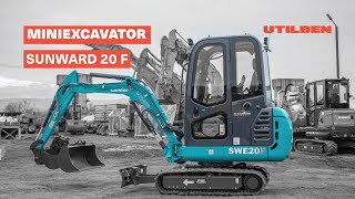 Partenerul ideal pentru lucrari in spatii inguste Miniexcavator Sunward SWE 20 F  sub [upl. by Oisacin33]