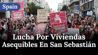 Residentes de San Sebastián Marchan Contra el Turismo Excesivo y la Crisis de Vivienda RNE AM1E [upl. by Ahslek]