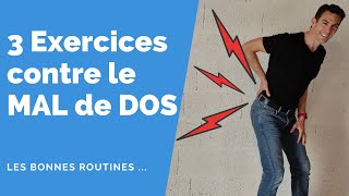 3 exercices contre le mal de dos soulager ses lombaires [upl. by Acirretahs]