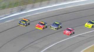 2009 Nascar Sprint Cup Price Chopper 400 Gordon Johnson Montoya and Martin battle late [upl. by Eleonora]