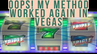 Low Budget Method Tested Again In Vegas AND Another WIN This Time With Less Cash amp Free Play Too [upl. by Nnuahs]