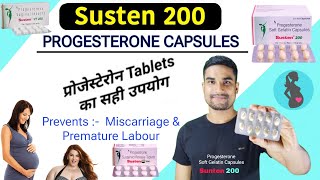 Susten 200 capsule uses in hindi  Susten 200 tablet during pregnancy  progesterone Capsules [upl. by Temple]