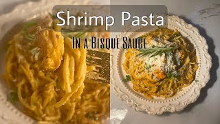 Shrimp Pasta in a Bisque Sauce  معكرونة الروبيان في صلصة البيسك [upl. by Dotti]