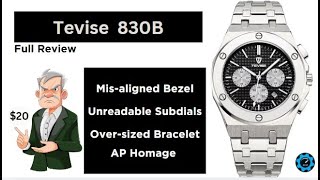 Tevise 830B Quartz Homage Watch [upl. by Annauqaj180]