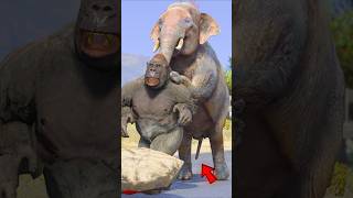 GTA V IS ELEPHANT DID BAD WITH GORILLA shorts  Maheshwar Gamerz [upl. by Adien]