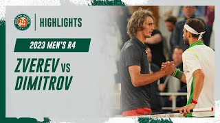 Zverev vs Dimitrov Round 4 Highlights  RolandGarros 2023 [upl. by Ecnatsnoc]