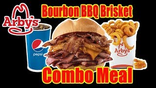 Arbys Bourbon BBQ Brisket Sandwich Combo Meal  WHAT ARE WE EATING  The Wolfe Pit [upl. by Cochran]