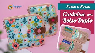 Passo a Passo  Carteira com Bolso Duplo  Dia das Mães [upl. by Felicle]