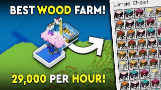 Minecraft All Trees Wood Farm Tutorial  NEW  29000 PH [upl. by Merc996]