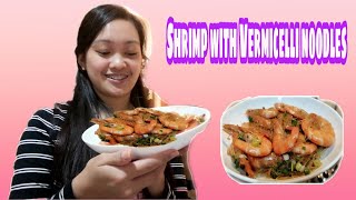 Shrimp with Vermicelli Noodles  Prawn Chinese RecipeHow to kunyang sa Hongkong [upl. by Lesh]