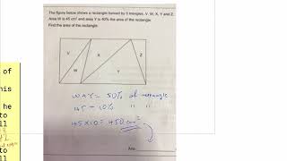 PSLE P6 Math Problem Sums Area of triangle [upl. by Scarface]