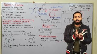 Reactions of Benzene  General mechanism for electrophilic substitution reactions ch9  12th class [upl. by Blase412]