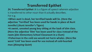 Define Transferred Epithet [upl. by Enirolf]