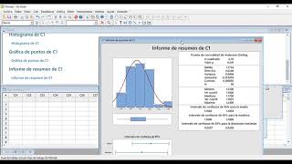 Histograma con Minitab [upl. by Akinwahs]