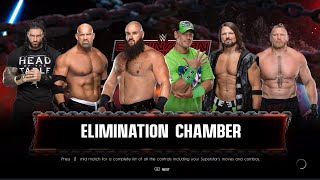 ELIMINATION CHAMBER FULL MATCH LIVE GAME PLAY wwe [upl. by Reinert263]