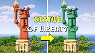 Minecraft  How to build the Statue of Liberty  Tutorial [upl. by Atinram373]