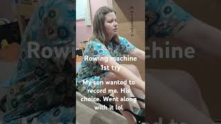 Rowing machine exercise 1st try [upl. by Curren]